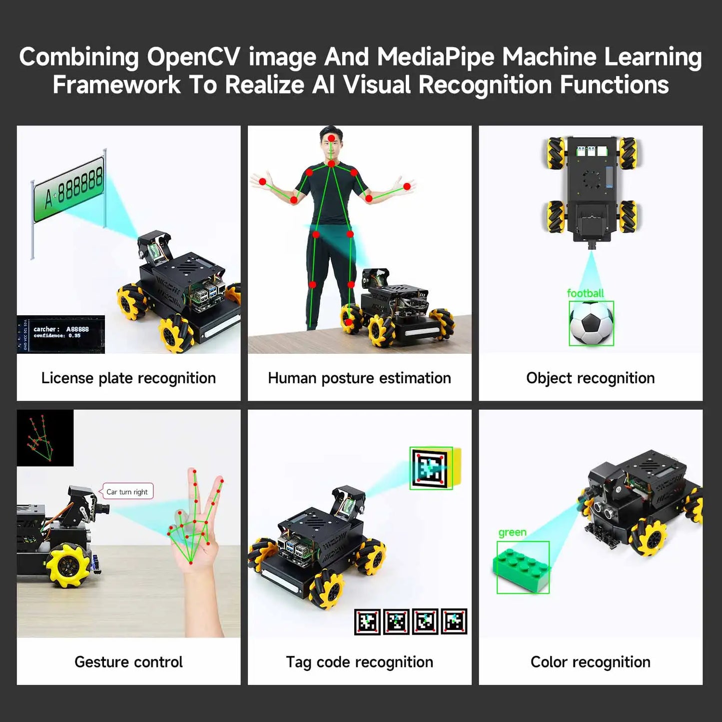 AI Robot Car Kit Raspberry Pi 5