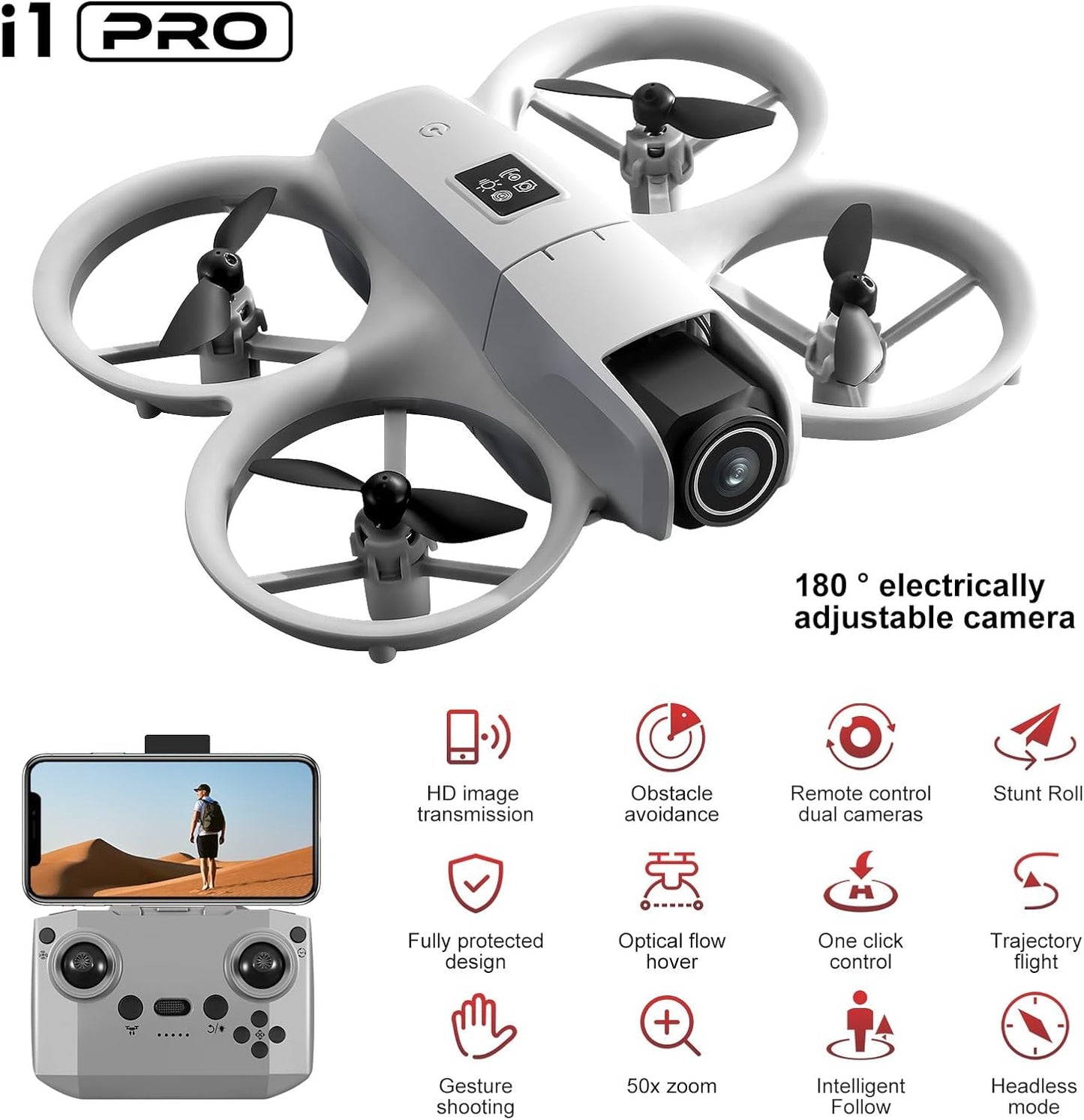 dual camera mini drone