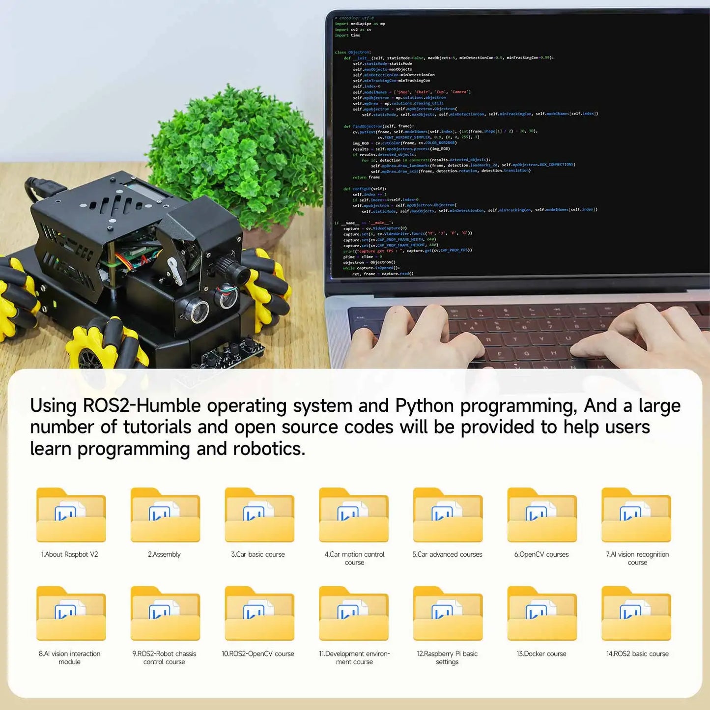 AI Robot Car Kit Raspberry Pi 5