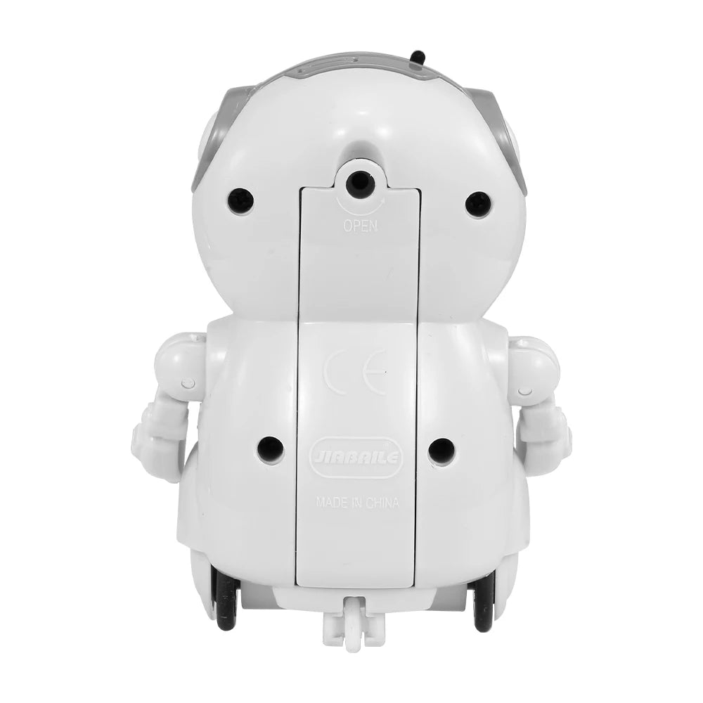 interactive pocket robot toys with smooth micro-wheels and LED lights, ideal for play and learning.