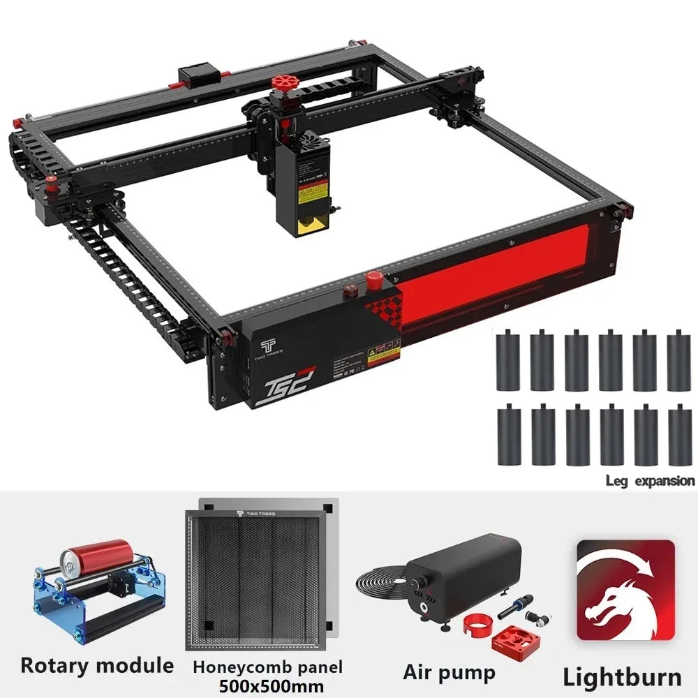 Twotrees TS2 20W Laser Engraver 450X450Mm XY Axis Limit Switch Laser Engraving Machine Compressed Spot Technology Cutter Machine