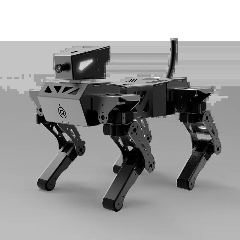 Quadruped robot dog showcasing advanced robotic technology with agile legs for multiple terrains.