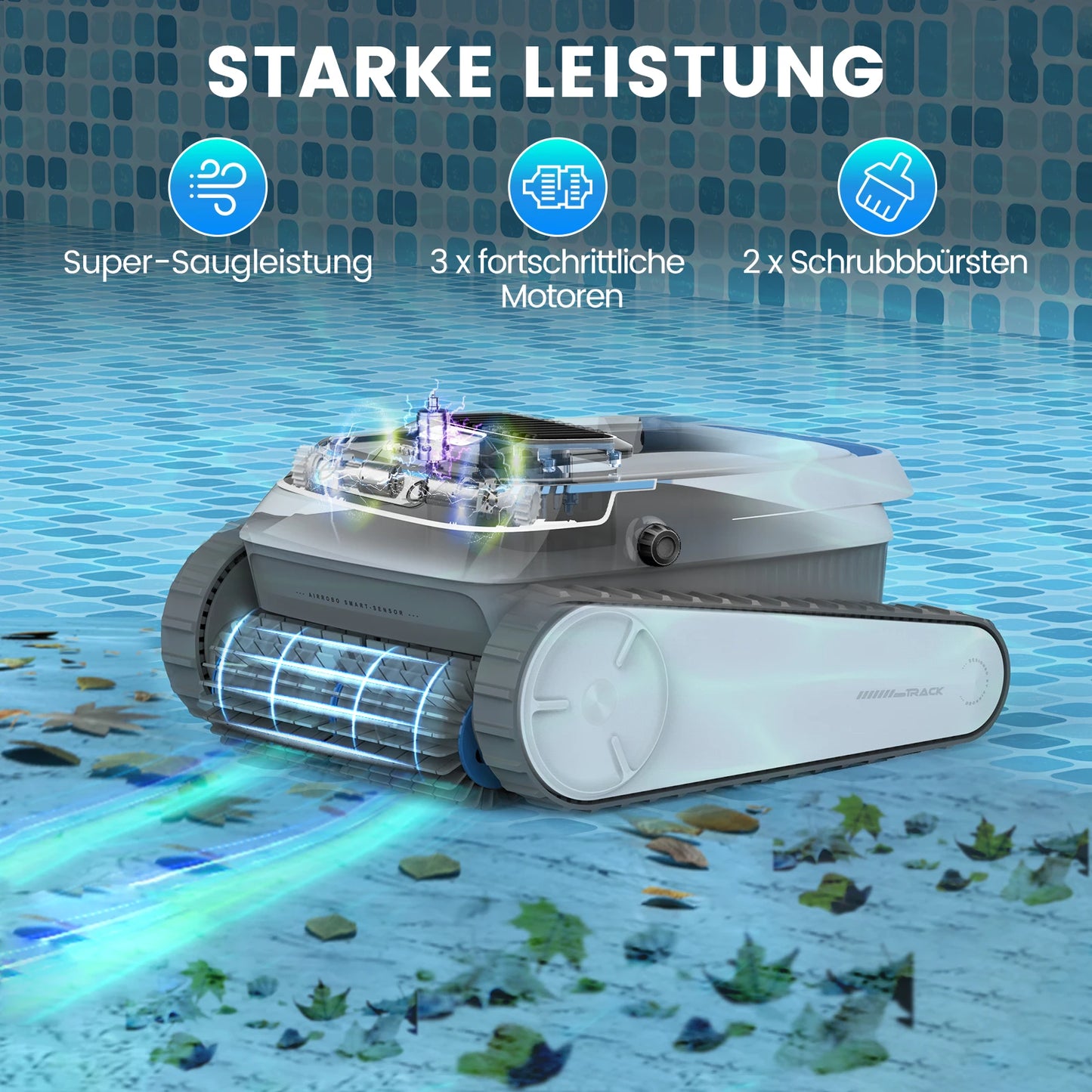 A HOT SALE PC10 150LPM Cordless Robotic Pool Cleaner 120M Pool Floor Wall Cleaning Swimming Water Automatic Robot Vacuum Cleaner