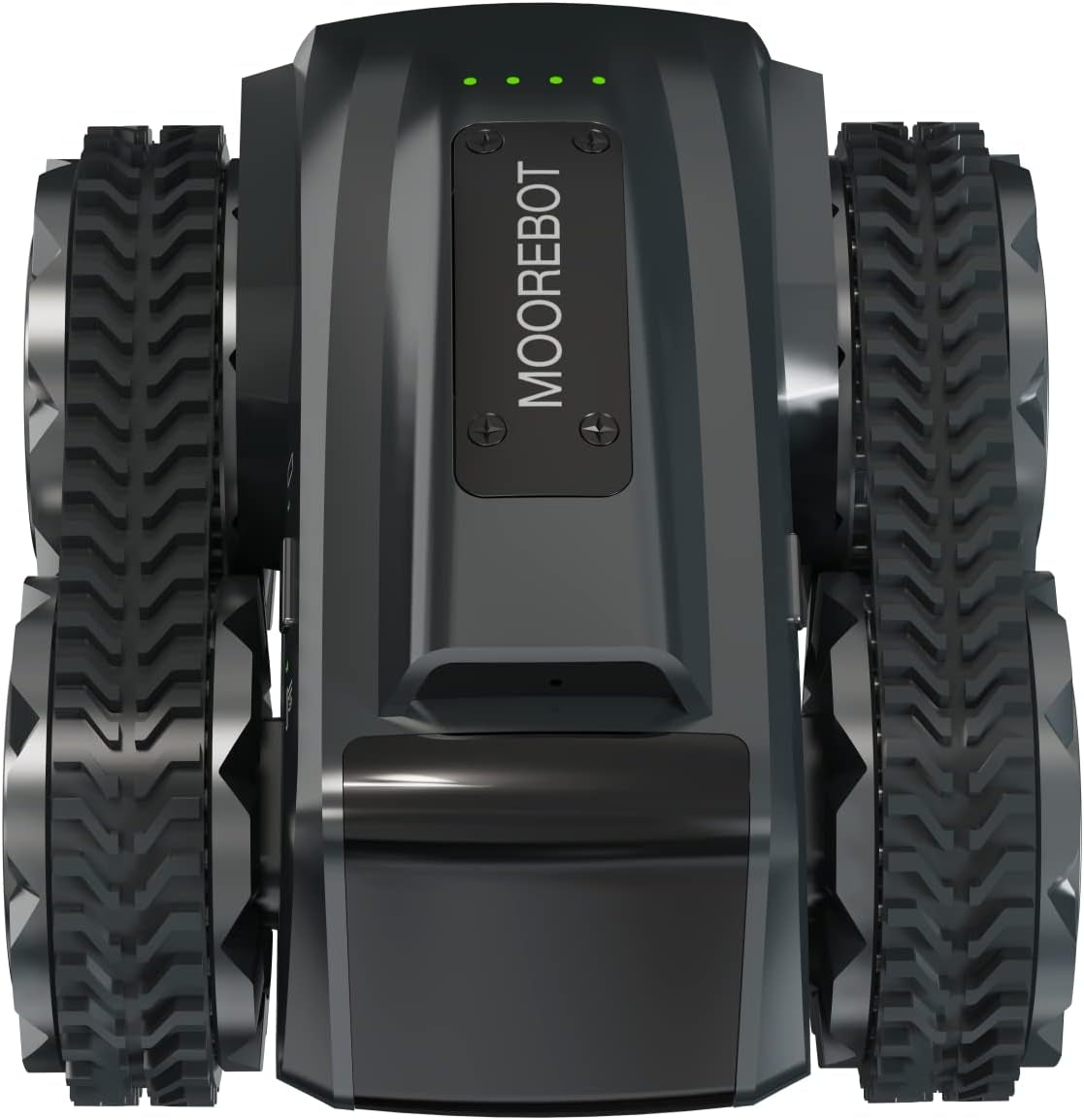 All-terrain mobile camera robot with a compact design and rugged tires for versatile monitoring.