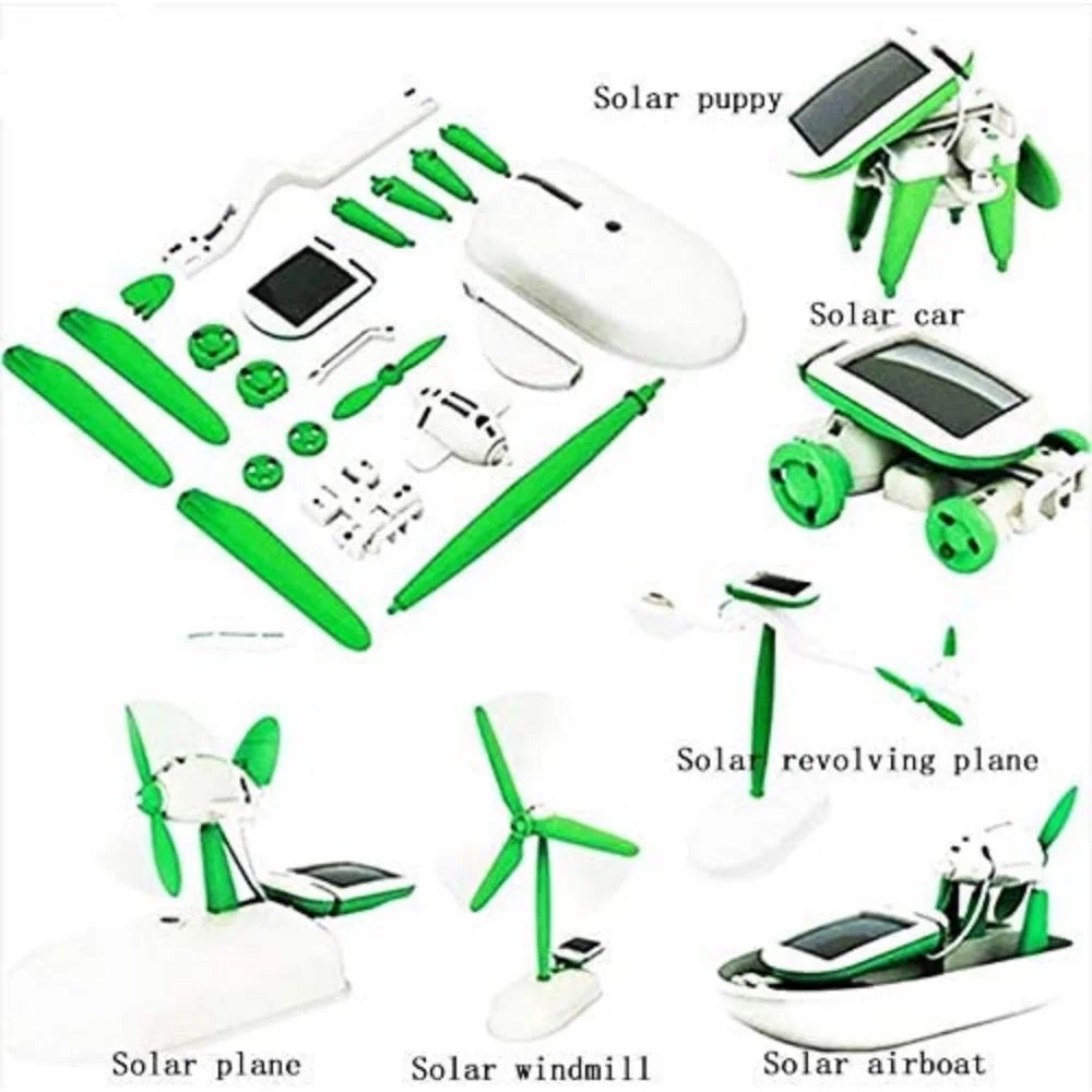 6 in 1 Solar Robot DIY Kit Multi-Mode STEM Builder