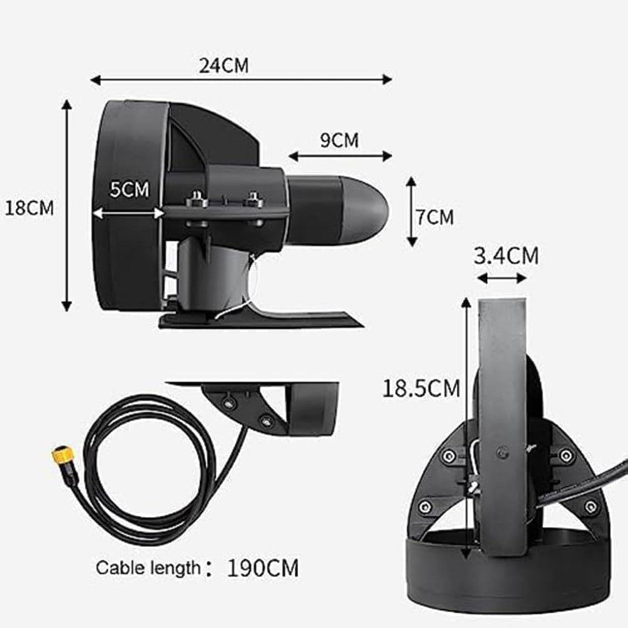 electric motorized fin for surfboards