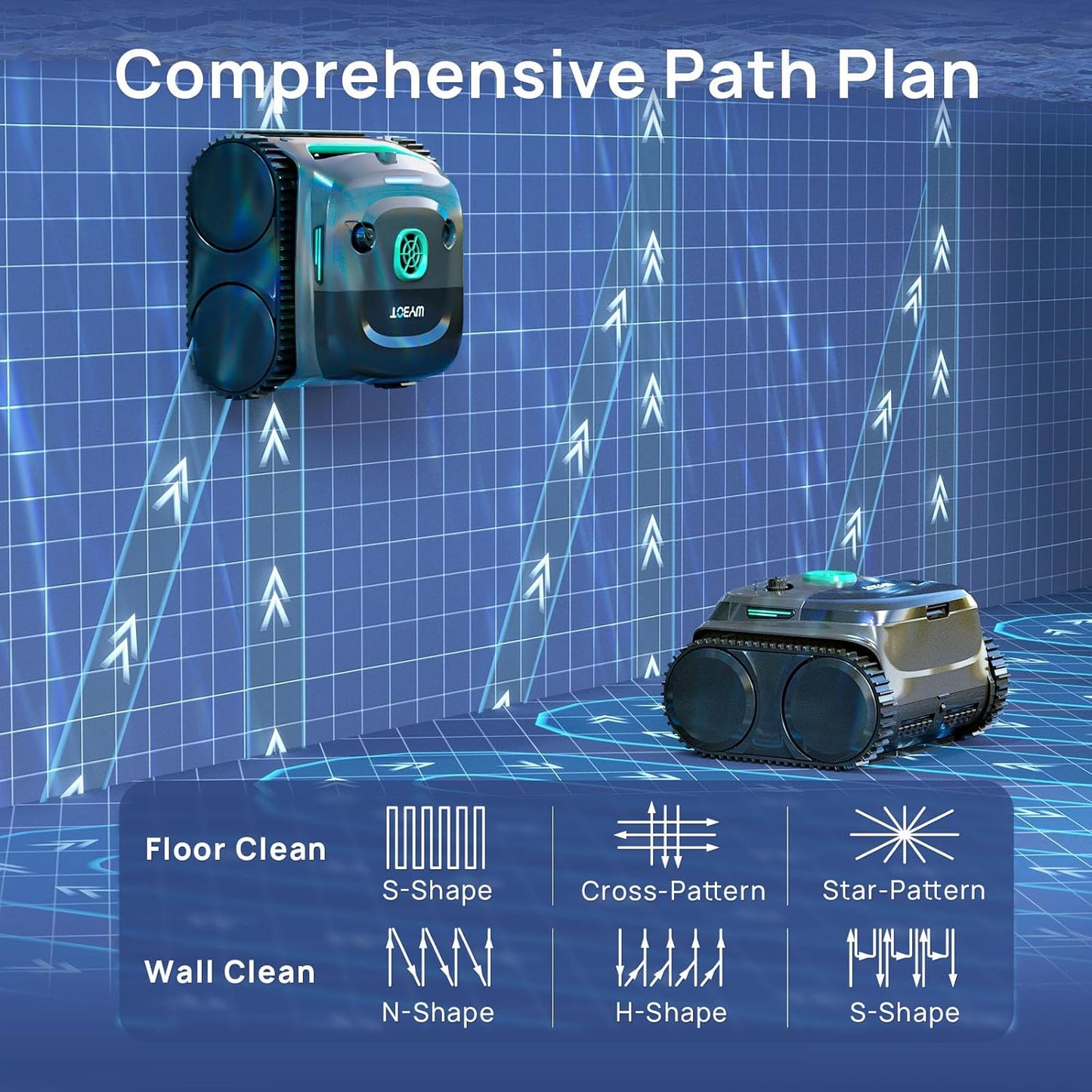 C2 Vision 2026 New Cordless Robotic Pool Cleaner with AI Vision, Powerful Suction Pool Vacuum for Inground Pools, Ultra-Fine Filtration, Wall&Waterline Cleaning, Gray with Green Outlet
