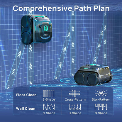 C2 Vision 2026 New Cordless Robotic Pool Cleaner with AI Vision, Powerful Suction Pool Vacuum for Inground Pools, Ultra-Fine Filtration, Wall&Waterline Cleaning, Gray with Green Outlet