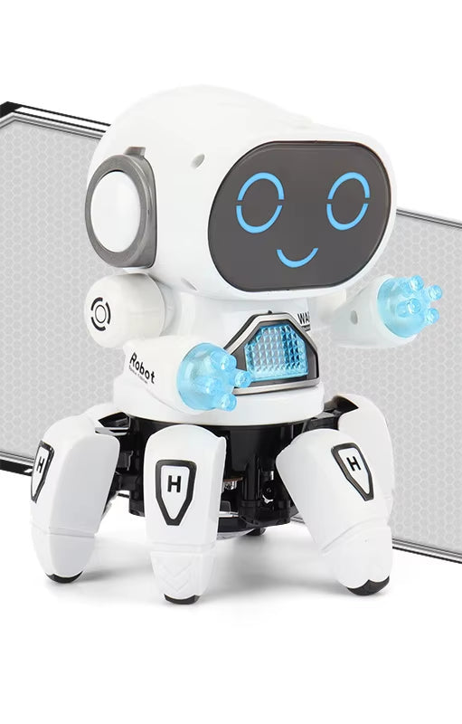 interactive smart robot for kids with expressive LEDs and touch sensors for interactive play.