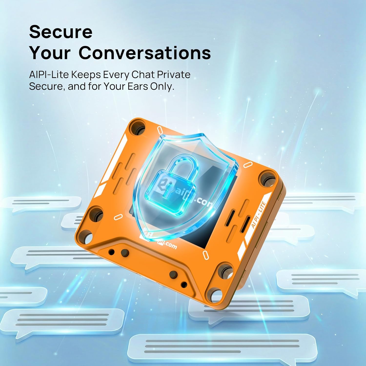 Aipi-Lite AI Chatbot GPT Powered, Real-Time Interactive Reactions, Voice Cloning, Voiceprint Recognition AI Companion Robot with Battery for Humor Support (Orange)