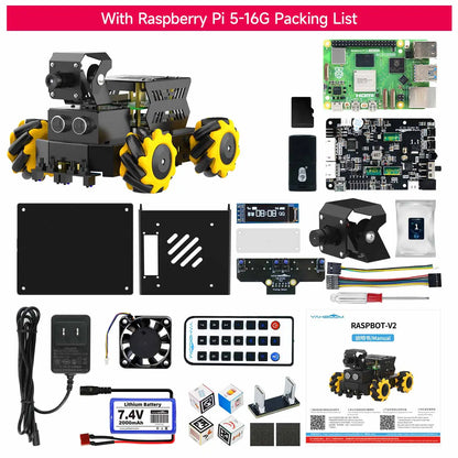 AI Robot Car Kit Raspberry Pi 5