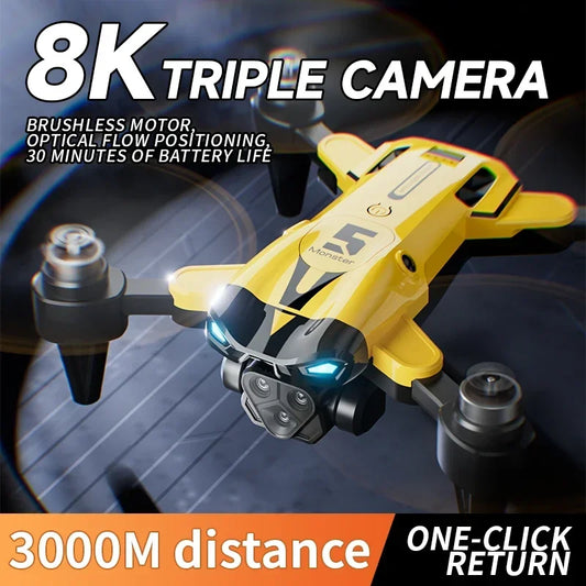Foldable 8K Professional Triple Camera Drone