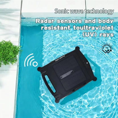 Pool Surface Skimmer Robot Cleaner, Solar Panel Cleaning Brush for Swimming Pools, 2500Mah Lithium Battery Robotic Pool Skimmer
