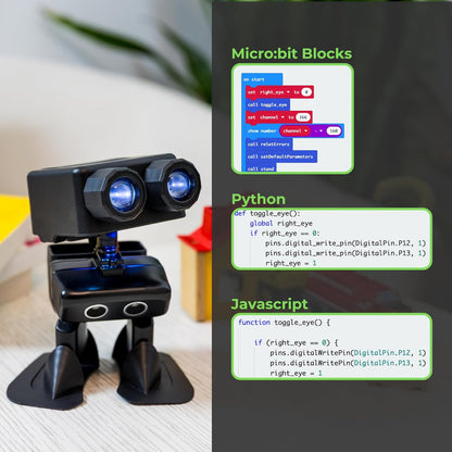 Robot PU – Adorable AI Humanoid Robot | STEM Toy with Micro:Bit | Programmable, Interactive & Upgradable | Walks, Dances, Talks & Sings | Self-Balancing | Remote & Autopilot | 30+ Free Online Classes