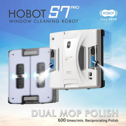 S7 Pro Window Cleaning Robot | Dual Mop Polish Hand Wiping Technology, 15Nm Ultrasonic Spray, 4800Pa Suction | Automatic Window Washer Robot for Framed/Frameless Glass, Indoor & Outdoor Use