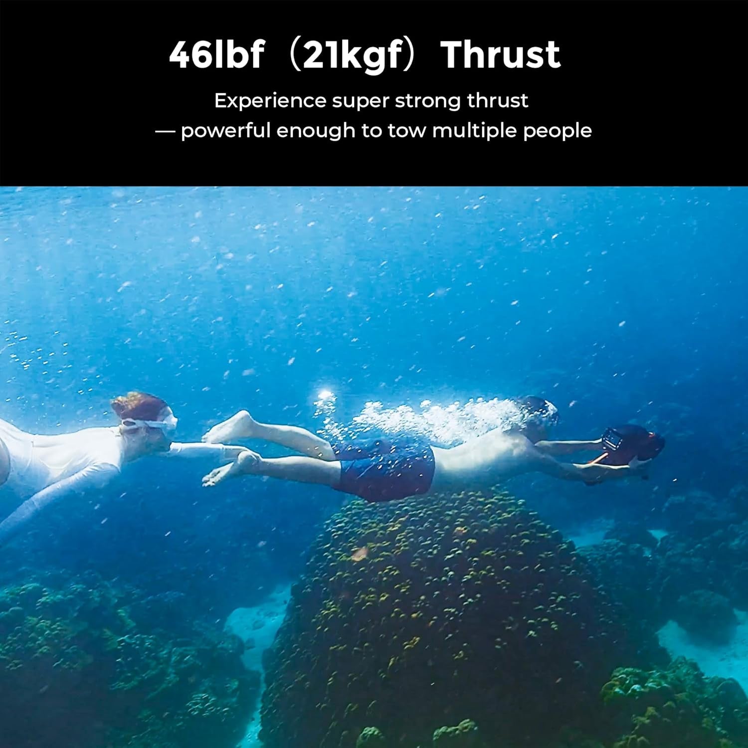 Vapor Pump-Jet Underwater Scooter 3 Gear Speed 60 Minutes 6.21Mph 46Lbf for Free Diving Scuba Diving Snorkeling Recreational Toys for Yachts and Boats