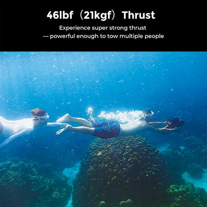 Vapor Pump-Jet Underwater Scooter 3 Gear Speed 60 Minutes 6.21Mph 46Lbf for Free Diving Scuba Diving Snorkeling Recreational Toys for Yachts and Boats