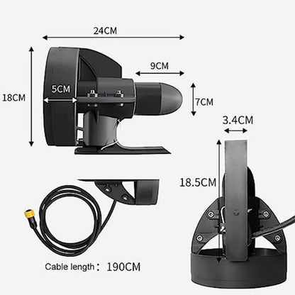 electric motorized fin for surfboards