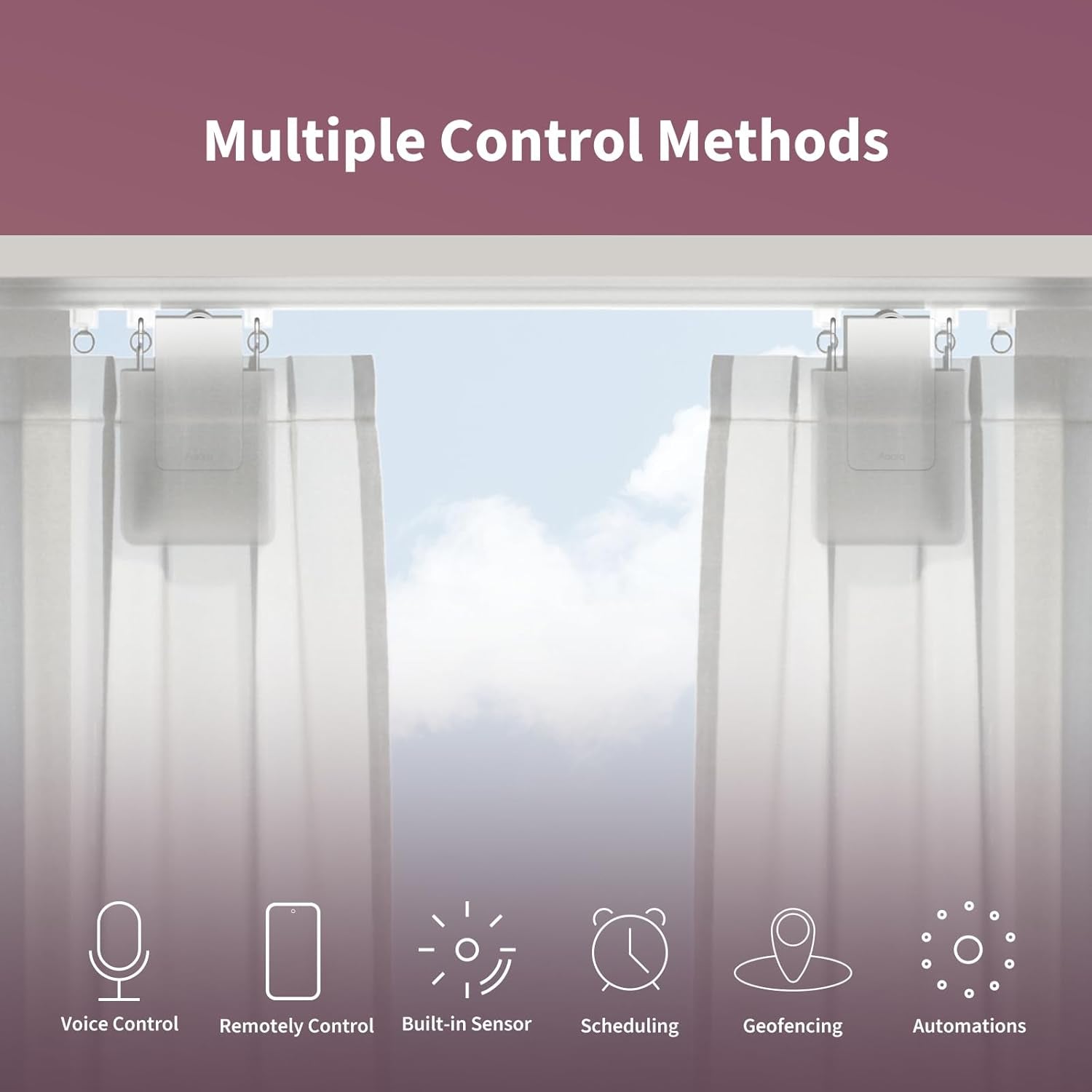 [Upgraded Version]  Smart Curtain Motor E1 (Rod Version, 1 Pack), Requires  Zigbee 3.0 HUB, Not Support Hubs from Other Brands, Support Homekit, Alexa and IFTTT