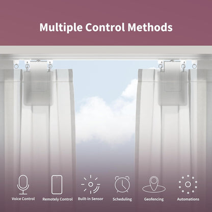 [Upgraded Version]  Smart Curtain Motor E1 (Rod Version, 1 Pack), Requires  Zigbee 3.0 HUB, Not Support Hubs from Other Brands, Support Homekit, Alexa and IFTTT