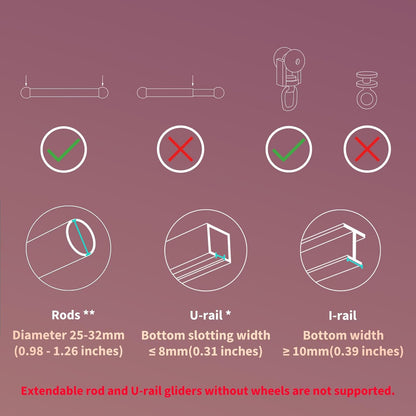 [Upgraded Version]  Smart Curtain Motor E1 (Rod Version, 1 Pack), Requires  Zigbee 3.0 HUB, Not Support Hubs from Other Brands, Support Homekit, Alexa and IFTTT