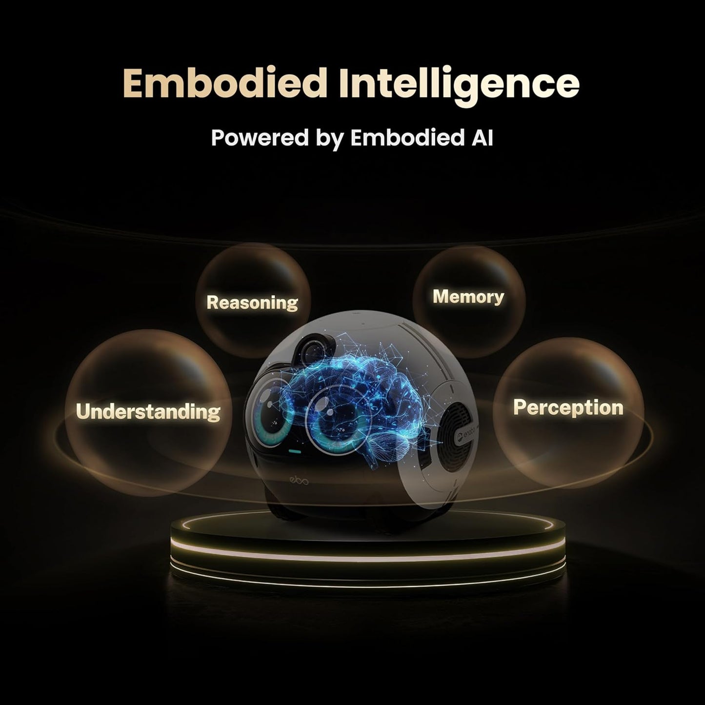 EBO Max Familybot AI Home Camera: 4K Camera Robot Companion, Manual Mapping, V-SLAM, 2-Way Video Call, Auto-Recharge, Smart Patrol, Gift for Long Distance, Pets, Kids & Elderly