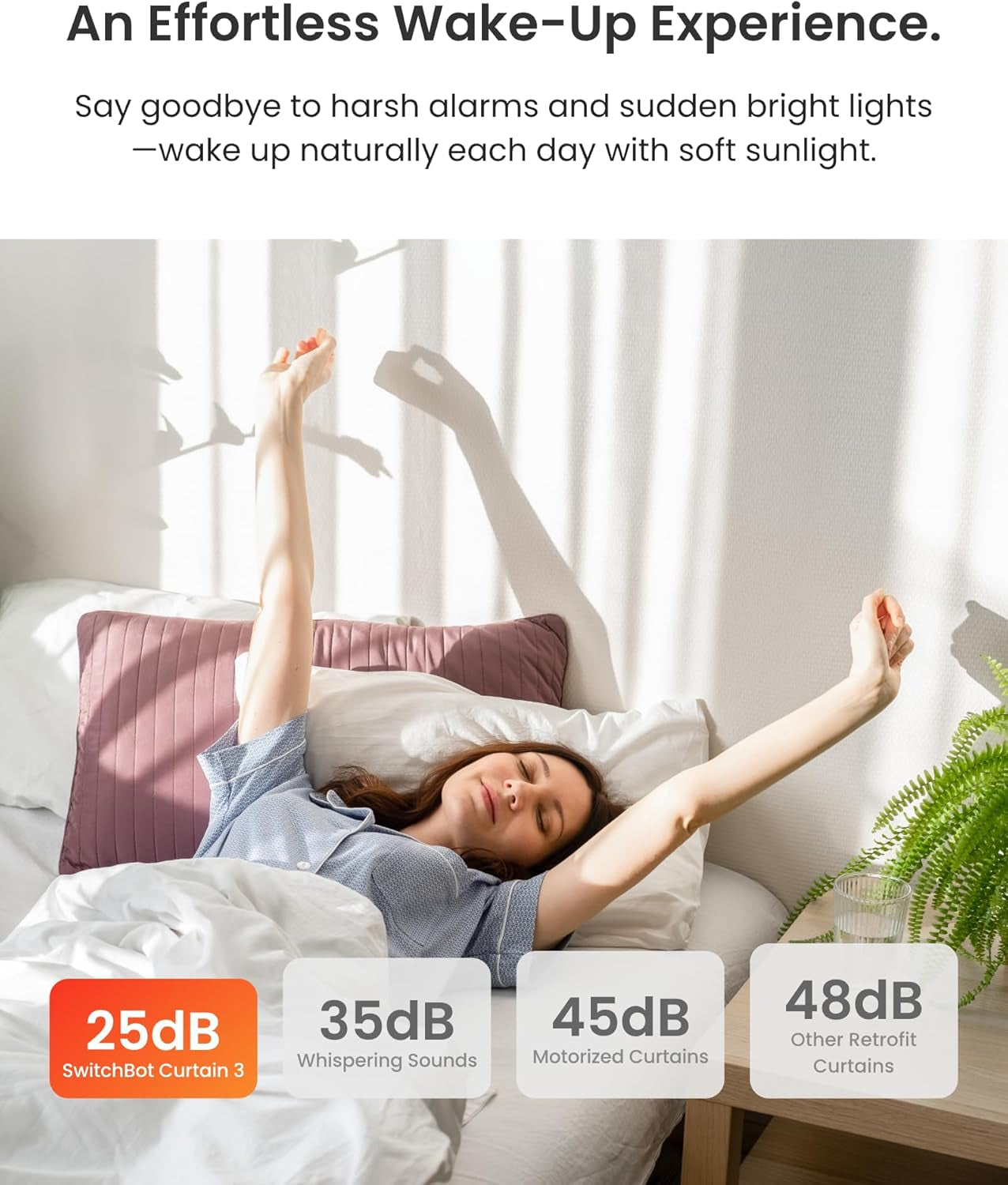 2025 Automatic Curtain Opener 3 Rod-Bluetooth Remote Control, Wifi&App Control, Upgraded High-Performance, Add Hub to Work with Alexa, Google Home, Homekit via Matter