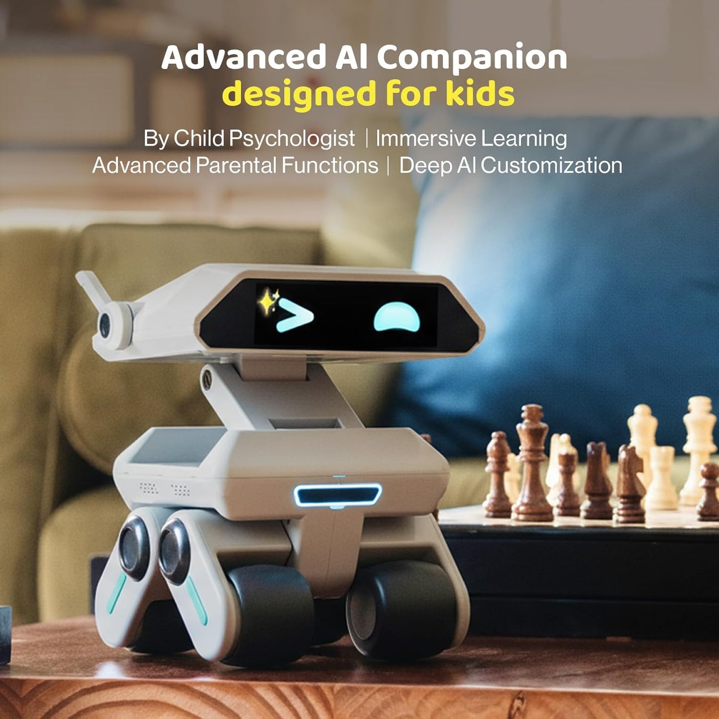 AI Robot for Kids, Programmable & Interactive AI Robot, STEAM Educational Toy Chatgpt Powered, Personalized Companion Robot W/Voice Control, Visual Recognition, Emotion-Aware, Long-Term Memory