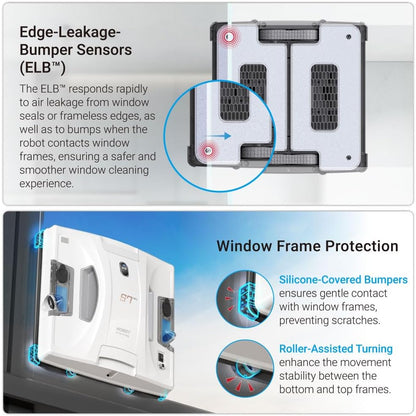 S7 Pro Window Cleaning Robot | Dual Mop Polish Hand Wiping Technology, 15Nm Ultrasonic Spray, 4800Pa Suction | Automatic Window Washer Robot for Framed/Frameless Glass, Indoor & Outdoor Use