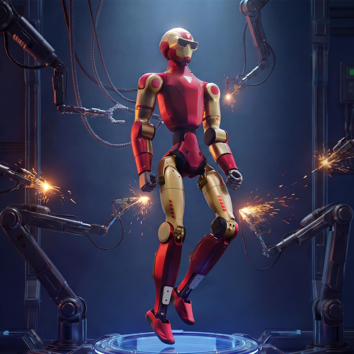 R1 Humanoid Robot (Red, R1 Air)