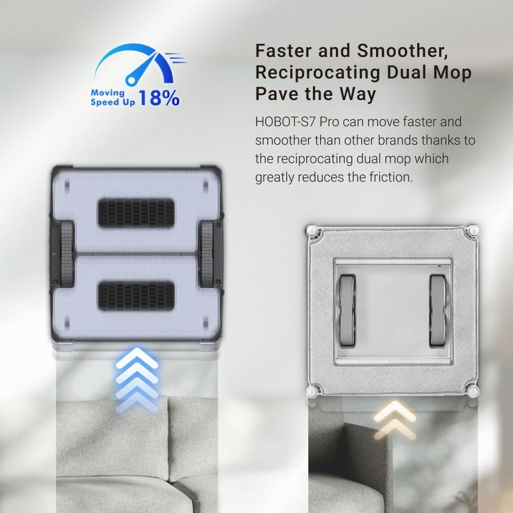 S7 Pro Window Cleaning Robot | Dual Mop Polish Hand Wiping Technology, 15Nm Ultrasonic Spray, 4800Pa Suction | Automatic Window Washer Robot for Framed/Frameless Glass, Indoor & Outdoor Use