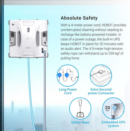 S7 Pro Window Cleaning Robot | Dual Mop Polish Hand Wiping Technology, 15Nm Ultrasonic Spray, 4800Pa Suction | Automatic Window Washer Robot for Framed/Frameless Glass, Indoor & Outdoor Use