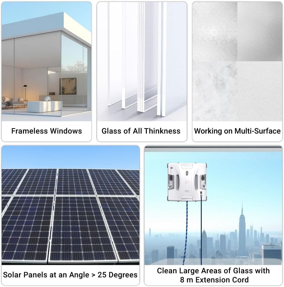 S7 Pro Window Cleaning Robot | Dual Mop Polish Hand Wiping Technology, 15Nm Ultrasonic Spray, 4800Pa Suction | Automatic Window Washer Robot for Framed/Frameless Glass, Indoor & Outdoor Use